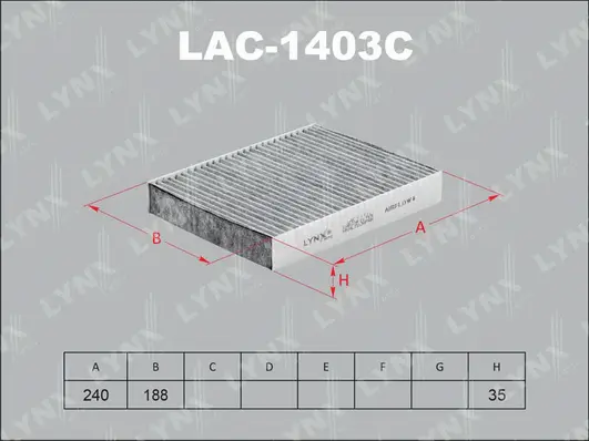 Filtre, air de l'habitacle LYNXAUTO LAC-1403C