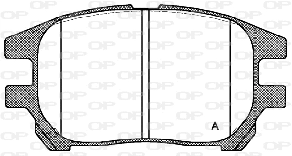 Kit de plaquettes de frein, frein à disque OPEN PARTS BPA0972.00