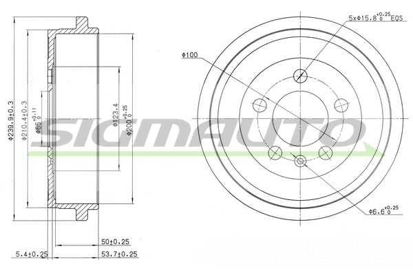 Tambour de frein SIGMAUTO DR5594