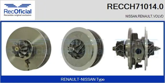 Groupe carter, turbocompresseur RECOFICIAL RECCH71014.0