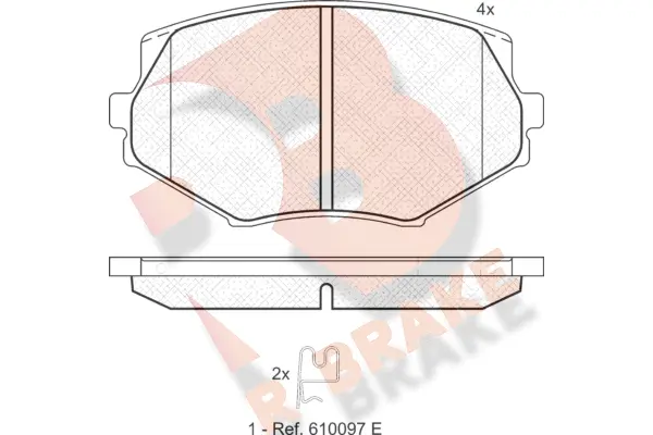 Kit de plaquettes de frein, frein à disque R BRAKE RB1818