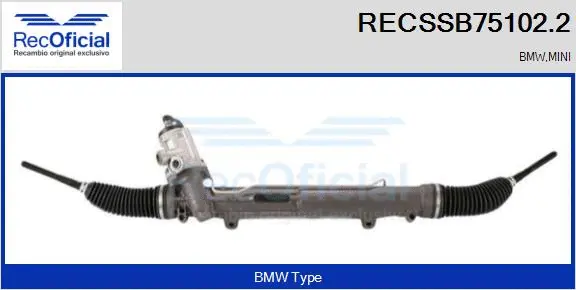 Crémaillère de direction RECOFICIAL RECSSB75102.2
