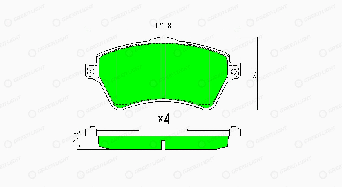Kit de plaquettes de frein, frein à disque Automotive Adriado GLBP0363