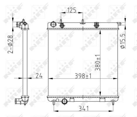 Radiateur, refroidissement du moteur NRF 50429A