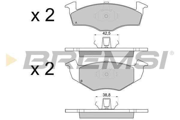 Kit de plaquettes de frein, frein à disque BREMSI BP2808