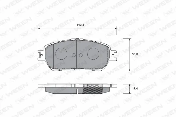 Kit de plaquettes de frein, frein à disque WEEN 151-0017
