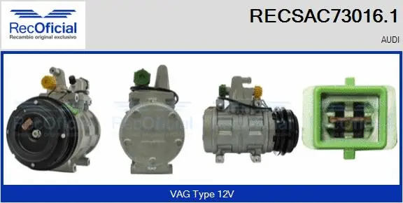 Compresseur, climatisation RECOFICIAL RECSAC73016.1