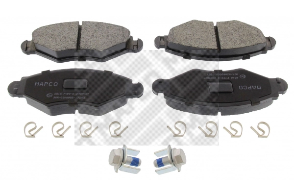 Kit de plaquettes de frein, frein à disque MAPCO 6516
