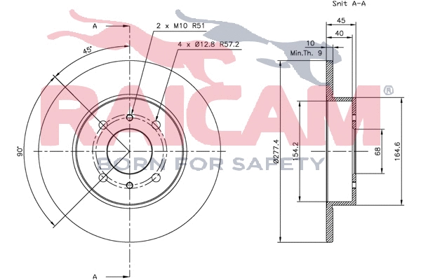 Disque de frein RAICAM RD00163