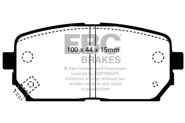 Kit de plaquettes de frein, frein à disque EBC Brakes DP21810