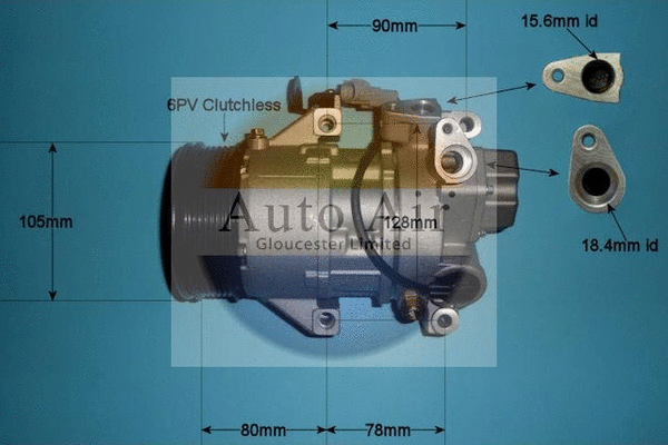 Compresseur, climatisation AUTO AIR GLOUCESTER 14-0046P