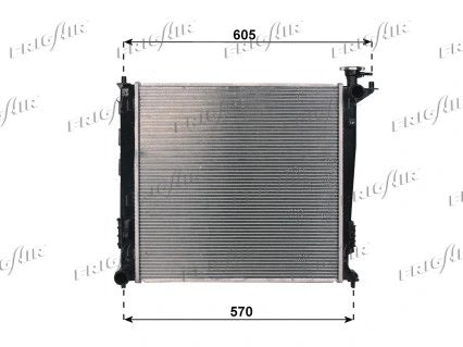 Radiateur, refroidissement du moteur FRIGAIR 0133.3047