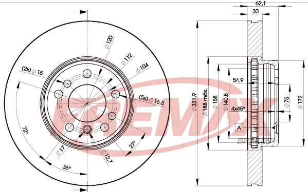 Disque de frein FREMAX BD-6045