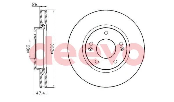 Disque de frein DEEVO BD15760