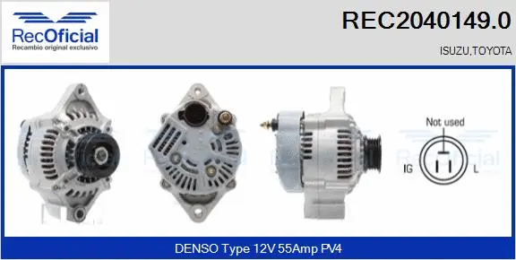 Alternateur RECOFICIAL REC2040149.0