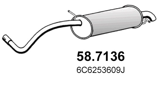 Silencieux arrière ASSO 58.7136