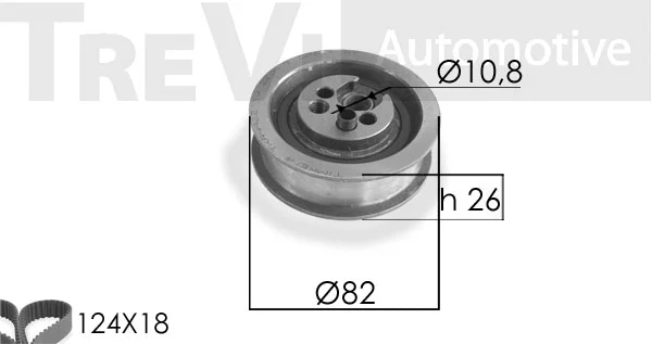 Kit de courroie crantée TREVI AUTOMOTIVE KD1043