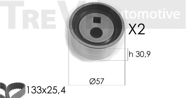 Kit de courroie crantée TREVI AUTOMOTIVE KD1038