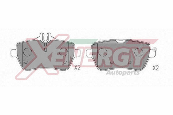 Kit de plaquettes de frein, frein à disque AP XENERGY X41333