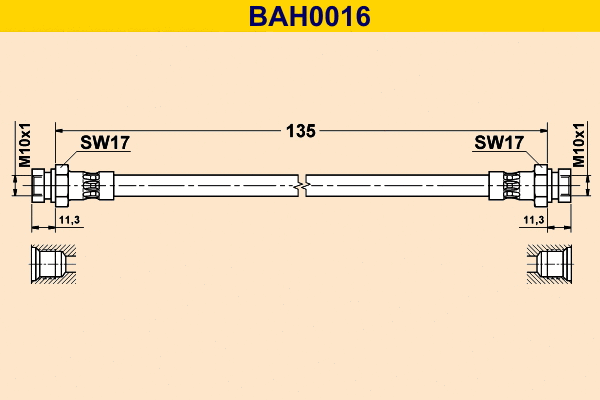 Flexible de frein BARUM BAH0016