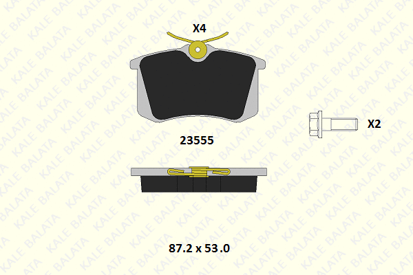 Kit de plaquettes de frein, frein à disque KALE 23554 162 14