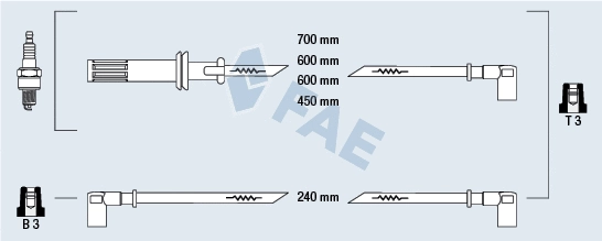 Kit de câbles d'allumage FAE 85610