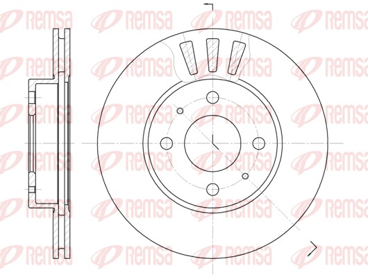 Disque de frein REMSA 61708.10