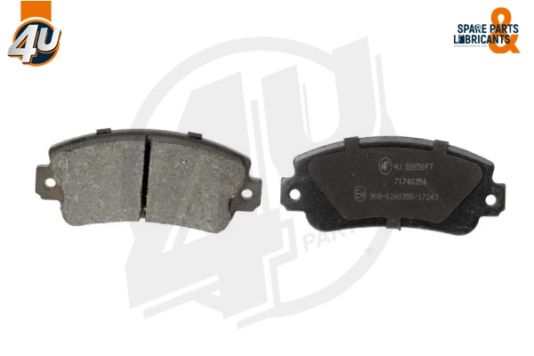 Kit de plaquettes de frein, frein à disque 4U Autoparts 22650FT