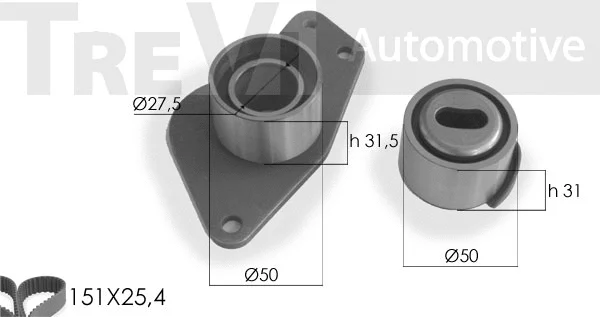 Kit de courroie crantée TREVI AUTOMOTIVE KD1200