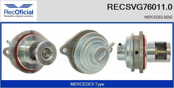 Vanne EGR RECOFICIAL RECSVG76011.0