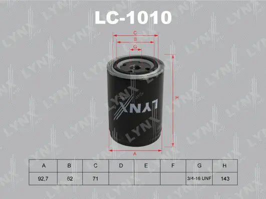 Filtre à huile LYNXAUTO LC-1010