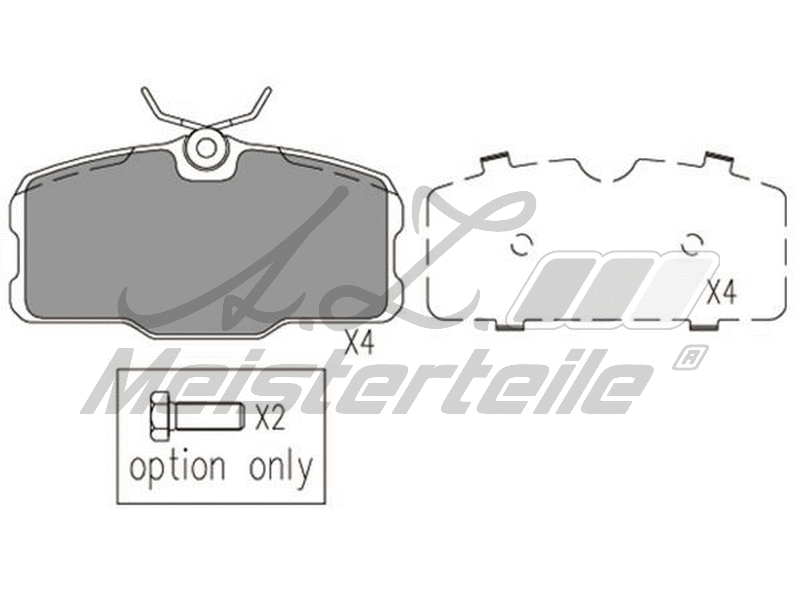Kit de plaquettes de frein, frein à disque A.Z. Meisterteile AZMT-44-022-2339