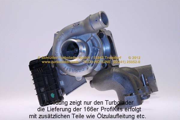 Turbocompresseur, suralimentation SCHLÜTTER TURBOLADER 166-05065