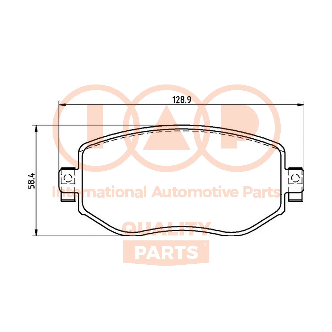 Kit de plaquettes de frein, frein à disque IAP QUALITY PARTS 704-29061P