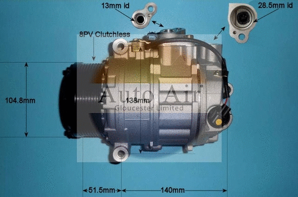 Compresseur, climatisation AUTO AIR GLOUCESTER 14-0306P