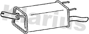 Silencieux arrière KLARIUS 210829