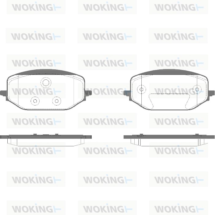 Kit de plaquettes de frein, frein à disque WOKING P18883.00