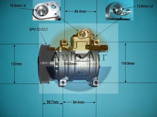 Compresseur, climatisation AUTO AIR GLOUCESTER 14-9774