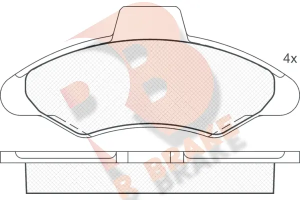 Kit de plaquettes de frein, frein à disque R BRAKE RB0790