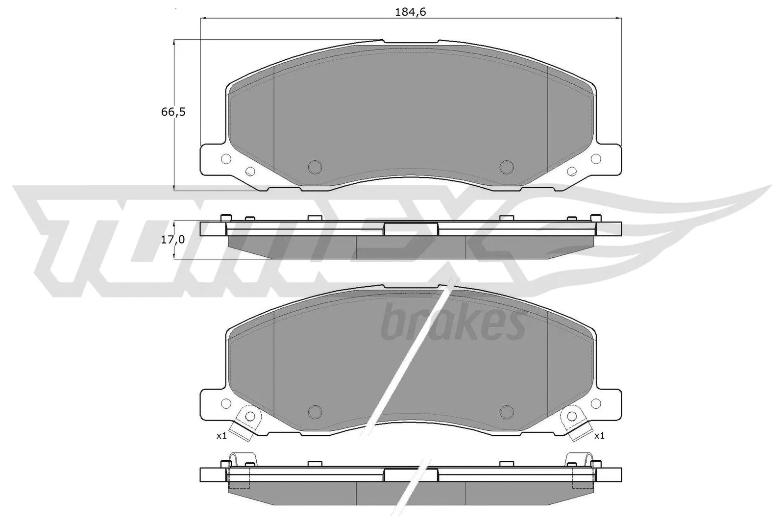 Kit de plaquettes de frein, frein à disque TOMEX Brakes TX 16-35