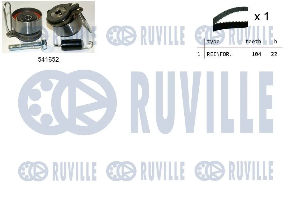 Kit de courroie crantée RUVILLE 550409
