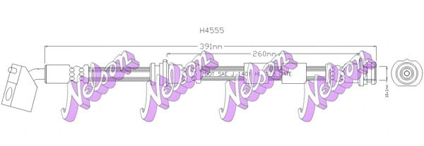 Flexible de frein KAWE H4555
