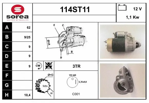 Démarreur STARTCAR 114ST11
