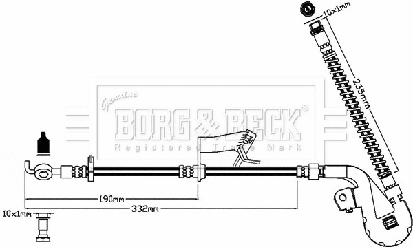 Flexible de frein BORG & BECK BBH8190
