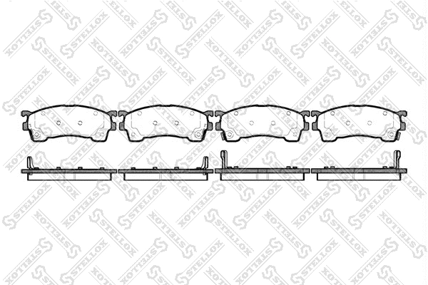 Kit de plaquettes de frein, frein à disque STELLOX 426 004-SX