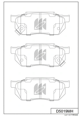 Kit de plaquettes de frein, frein à disque MK Kashiyama D5019MH