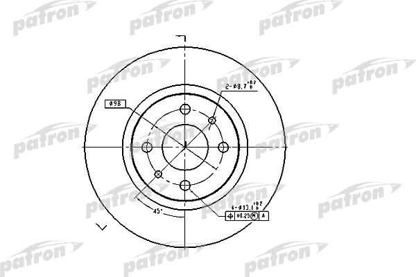 Disque de frein PATRON PBD1747