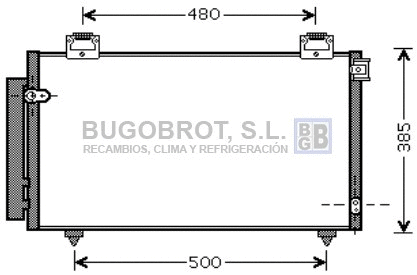 Condenseur, climatisation BUGOBROT 62-TO5408