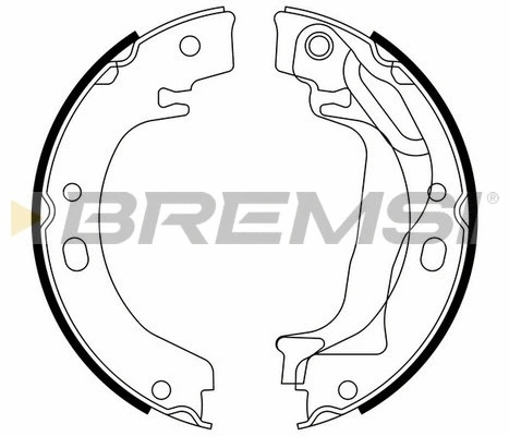 Jeu de mâchoires de frein, frein de stationnement BREMSI GF0970