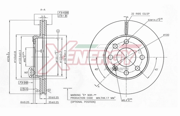 Disque de frein AP XENERGY X602876